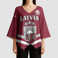 Custom Latvia Ice Hockey 2026 Kimono Sleeve Blouse Never Backs Down