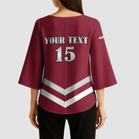 Custom Latvia Ice Hockey 2026 Kimono Sleeve Blouse Never Backs Down