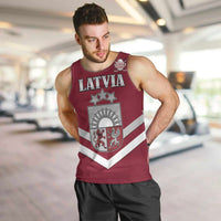 Custom Latvia Ice Hockey 2026 Men Tank Top Never Backs Down