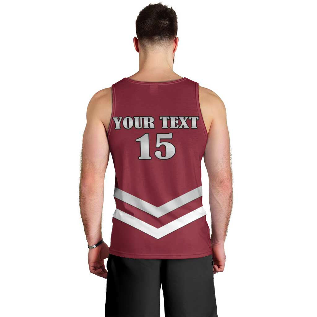 Custom Latvia Ice Hockey 2026 Men Tank Top Never Backs Down