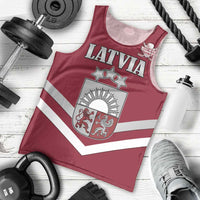 Custom Latvia Ice Hockey 2026 Men Tank Top Never Backs Down