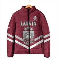 Custom Latvia Ice Hockey 2026 Padded Jacket Never Backs Down