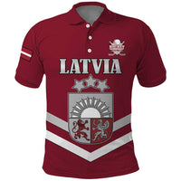 Custom Latvia Ice Hockey 2026 Polo Shirt Never Backs Down