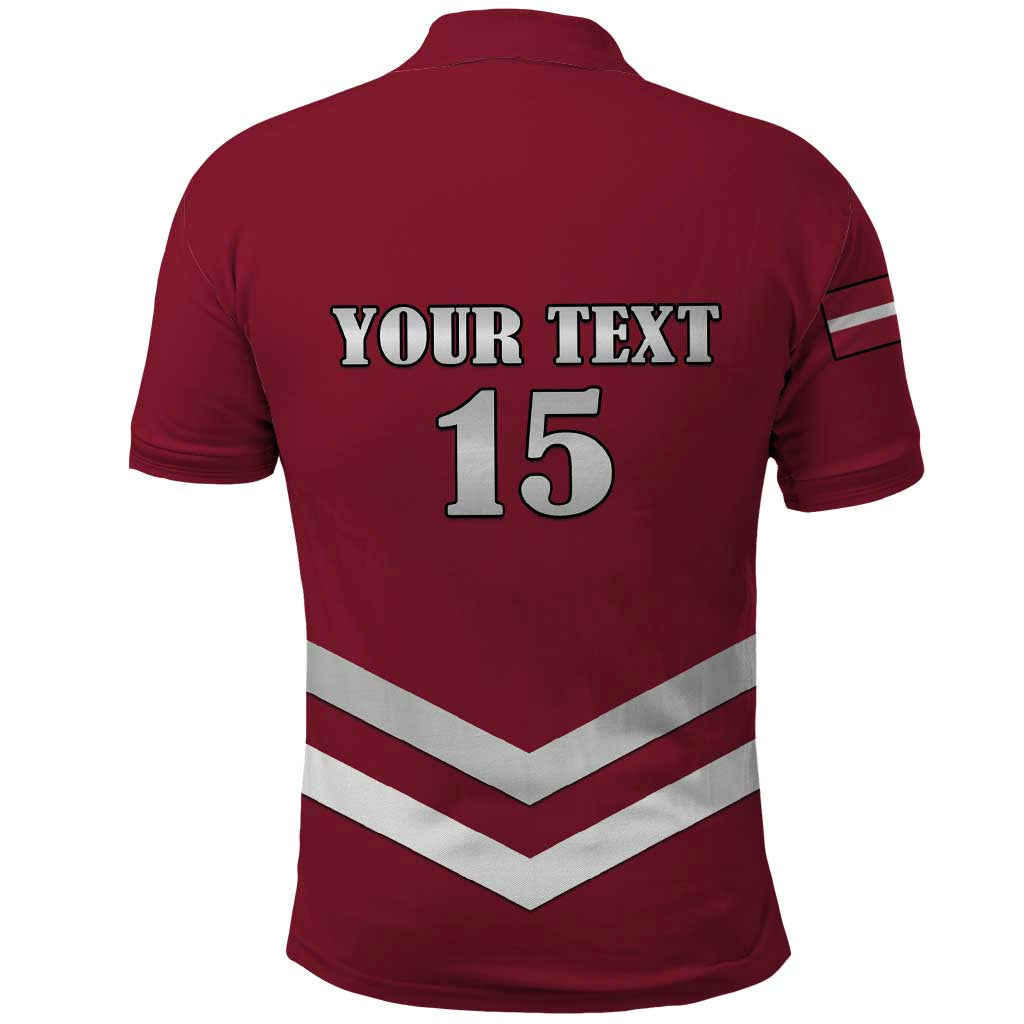 Custom Latvia Ice Hockey 2026 Polo Shirt Never Backs Down