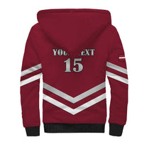 Custom Latvia Ice Hockey 2026 Sherpa Hoodie Never Backs Down