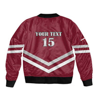 Custom Latvia Ice Hockey 2026 Sleeve Zip Bomber Jacket Never Backs Down