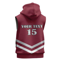Custom Latvia Ice Hockey 2026 Sleeveless Hoodie Never Backs Down