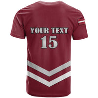 Custom Latvia Ice Hockey 2026 T Shirt Never Backs Down