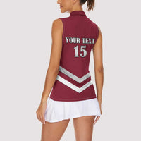 Custom Latvia Ice Hockey 2026 Women Sleeveless Polo Shirt Never Backs Down