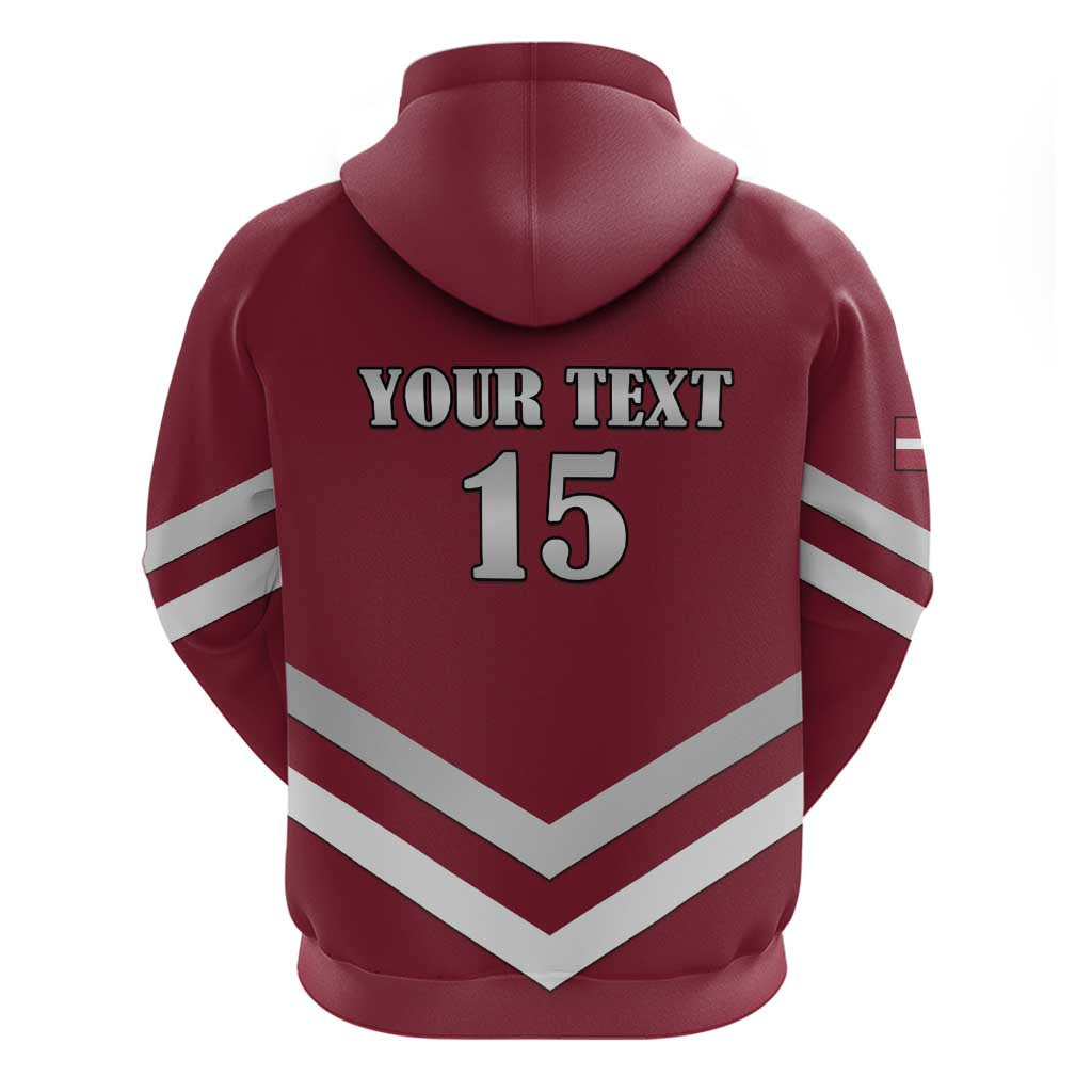 Custom Latvia Ice Hockey 2026 Zip Hoodie Never Backs Down
