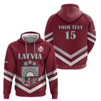Custom Latvia Ice Hockey 2026 Zip Hoodie Never Backs Down