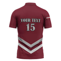 Custom Latvia Ice Hockey 2026 Zipper Polo Shirt Never Backs Down