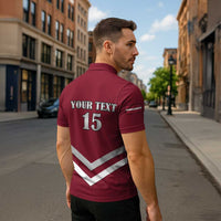 Custom Latvia Ice Hockey 2026 Zipper Polo Shirt Never Backs Down