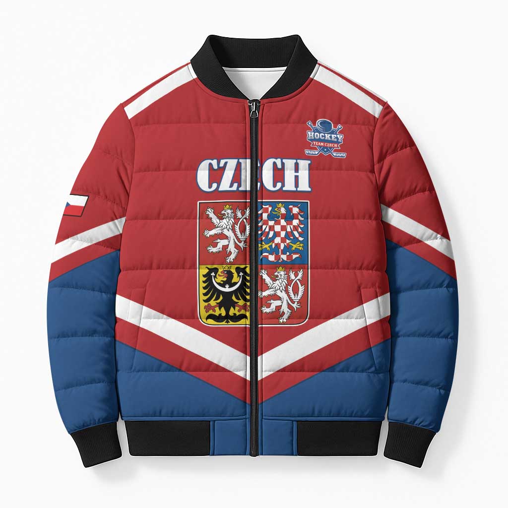 Custom Czech Ice Hockey 2026 Bomber Puffer Jacket Go Champions