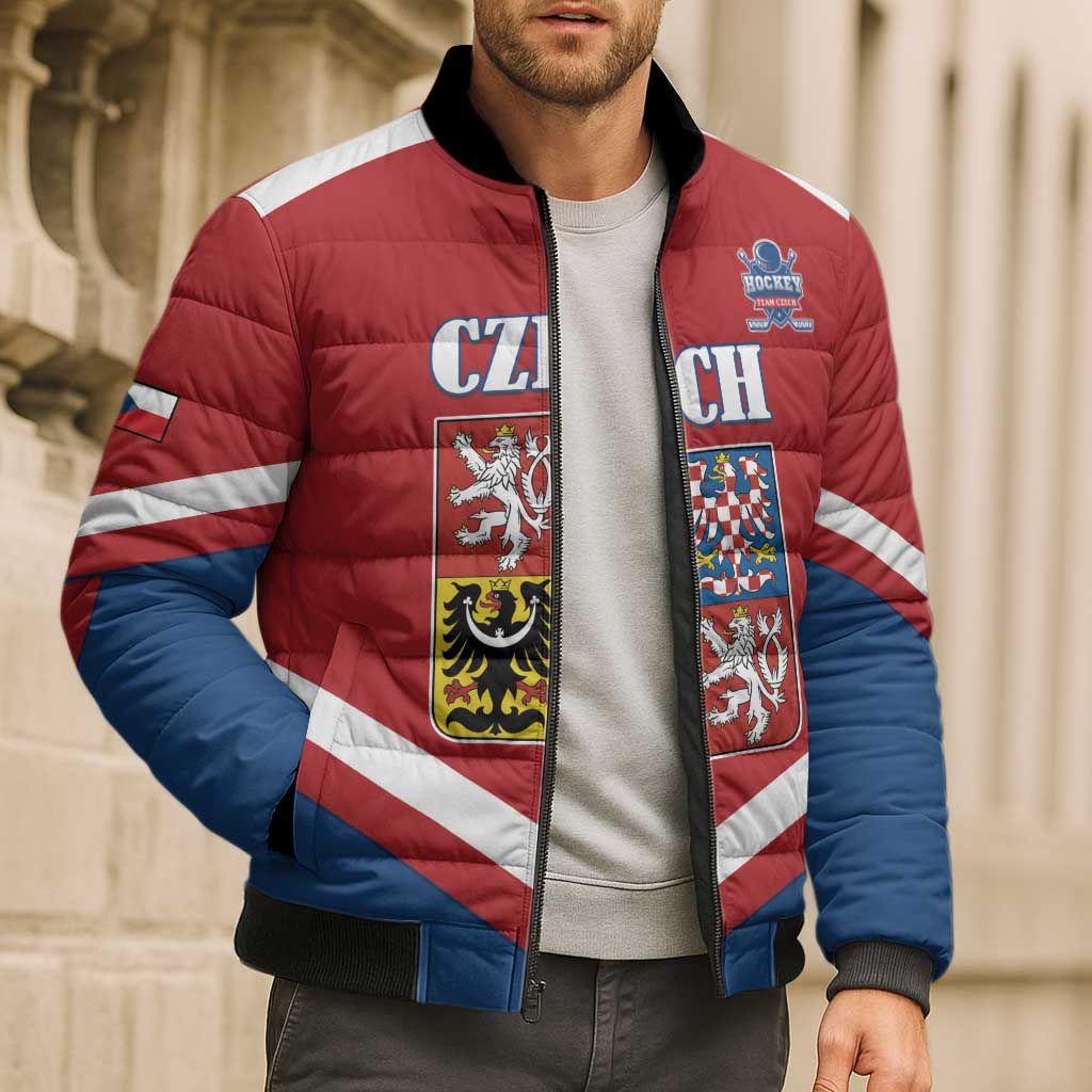 Custom Czech Ice Hockey 2026 Bomber Puffer Jacket Go Champions