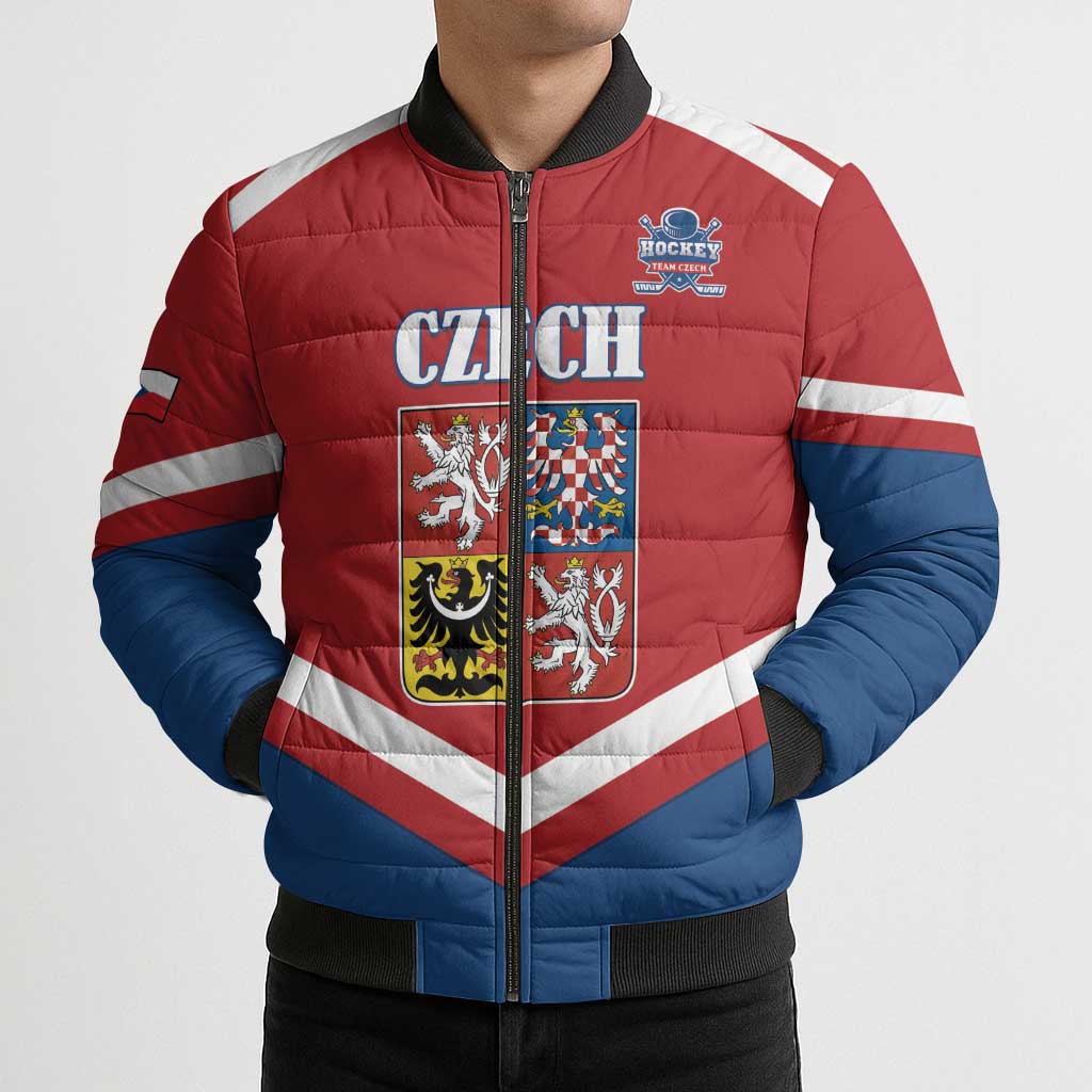 Custom Czech Ice Hockey 2026 Bomber Puffer Jacket Go Champions