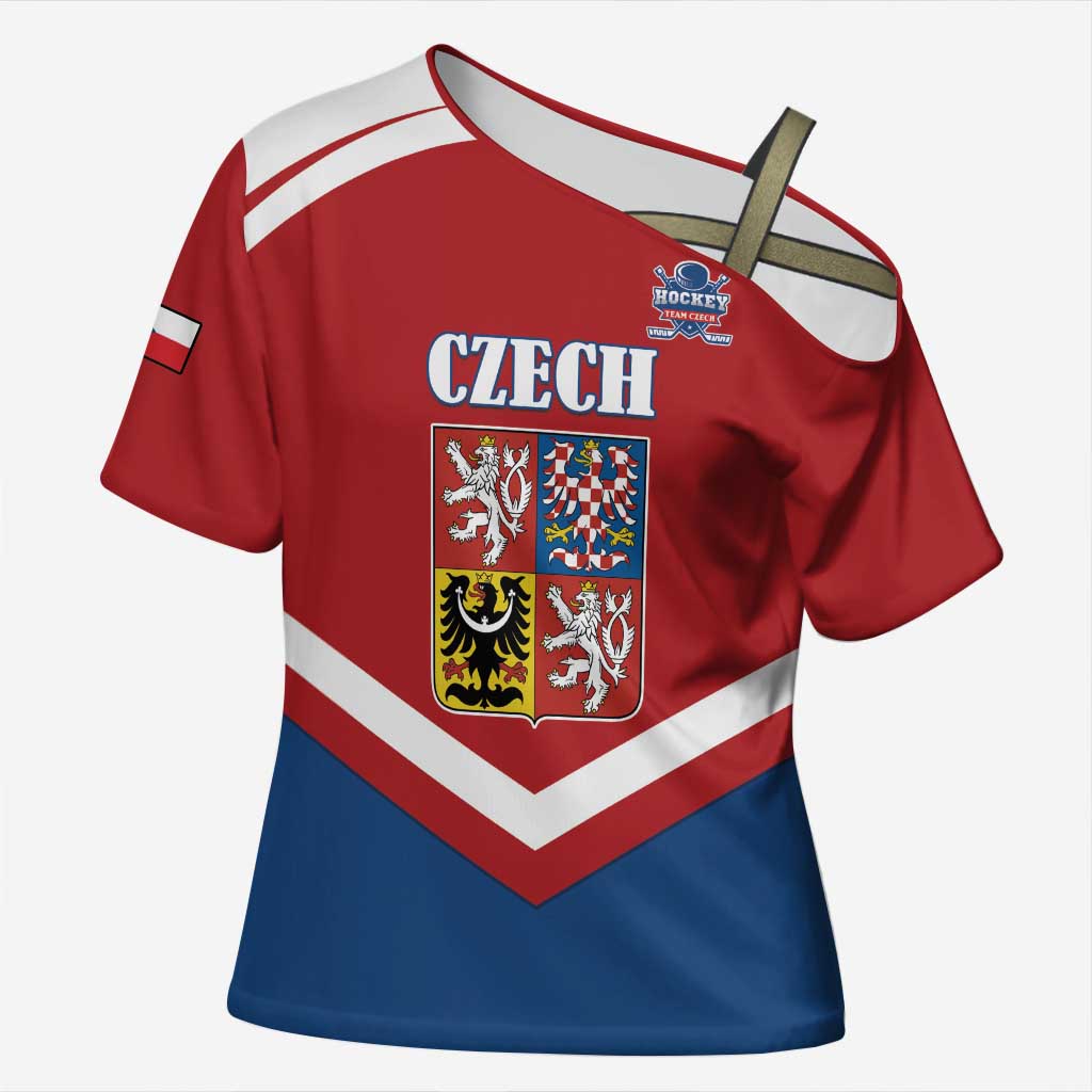 Custom Czech Ice Hockey 2026 Cross Shoulder Shirt Go Champions