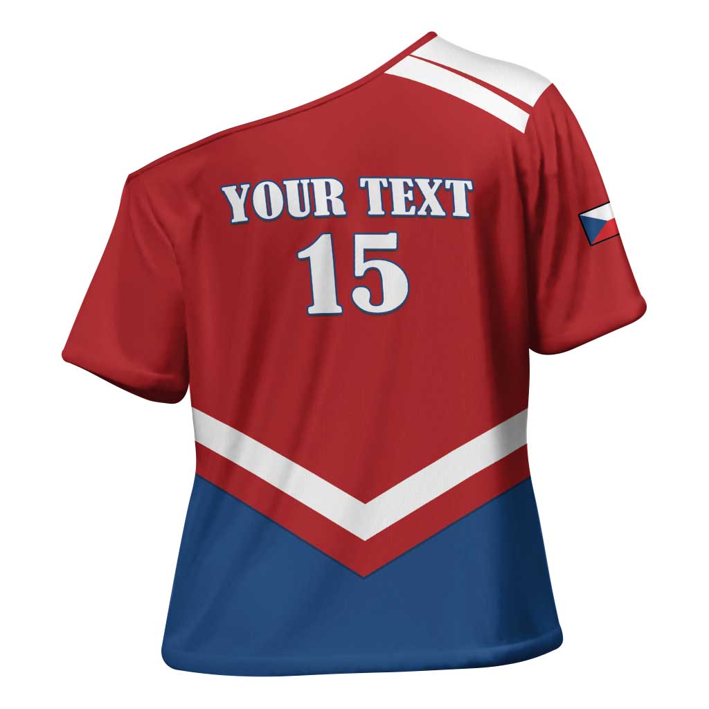 Custom Czech Ice Hockey 2026 Cross Shoulder Shirt Go Champions