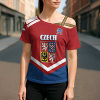 Custom Czech Ice Hockey 2026 Cross Shoulder Shirt Go Champions