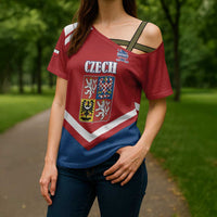 Custom Czech Ice Hockey 2026 Cross Shoulder Shirt Go Champions