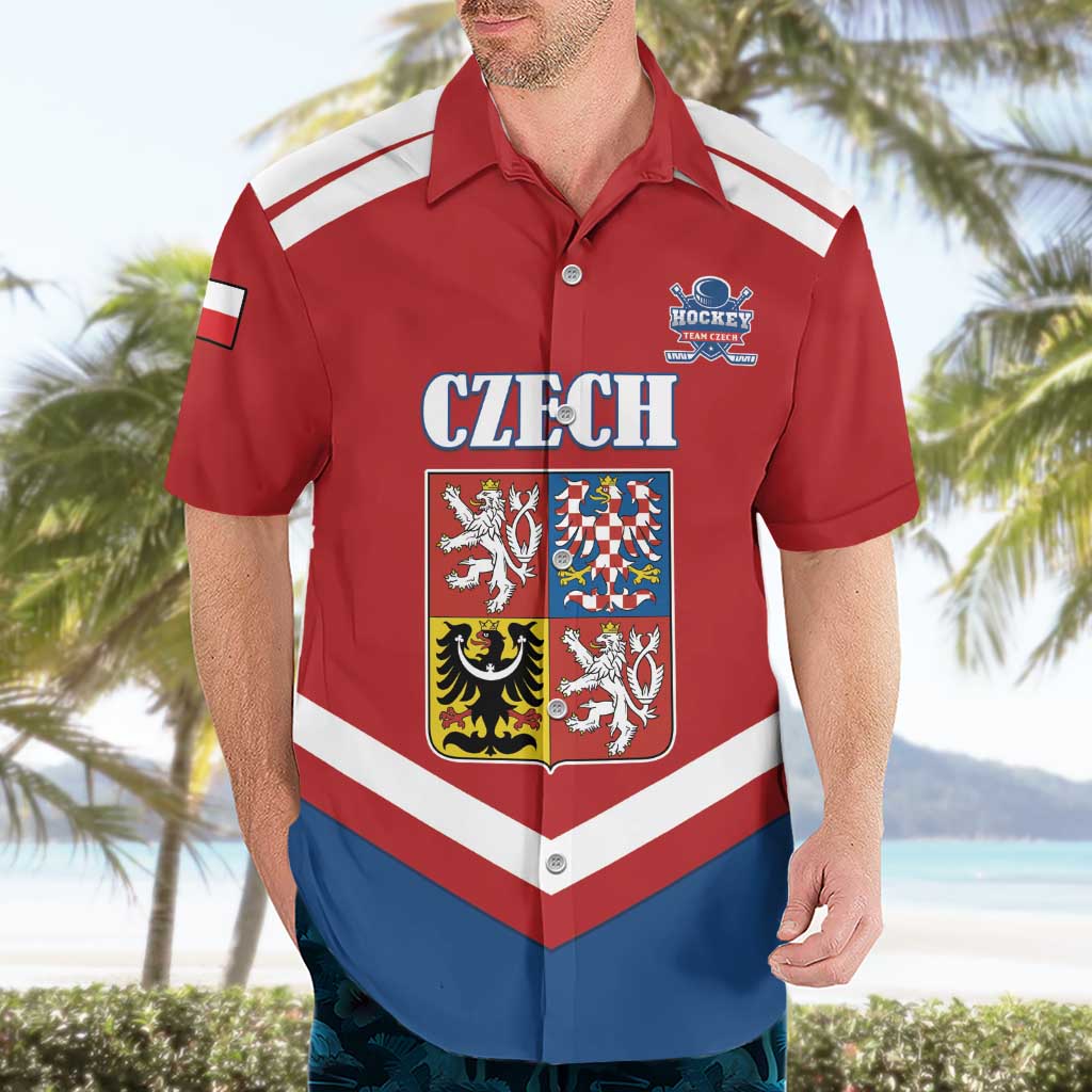 Custom Czech Ice Hockey 2026 Hawaiian Shirt Go Champions