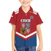Custom Czech Ice Hockey 2026 Kid Hawaiian Shirt Go Champions
