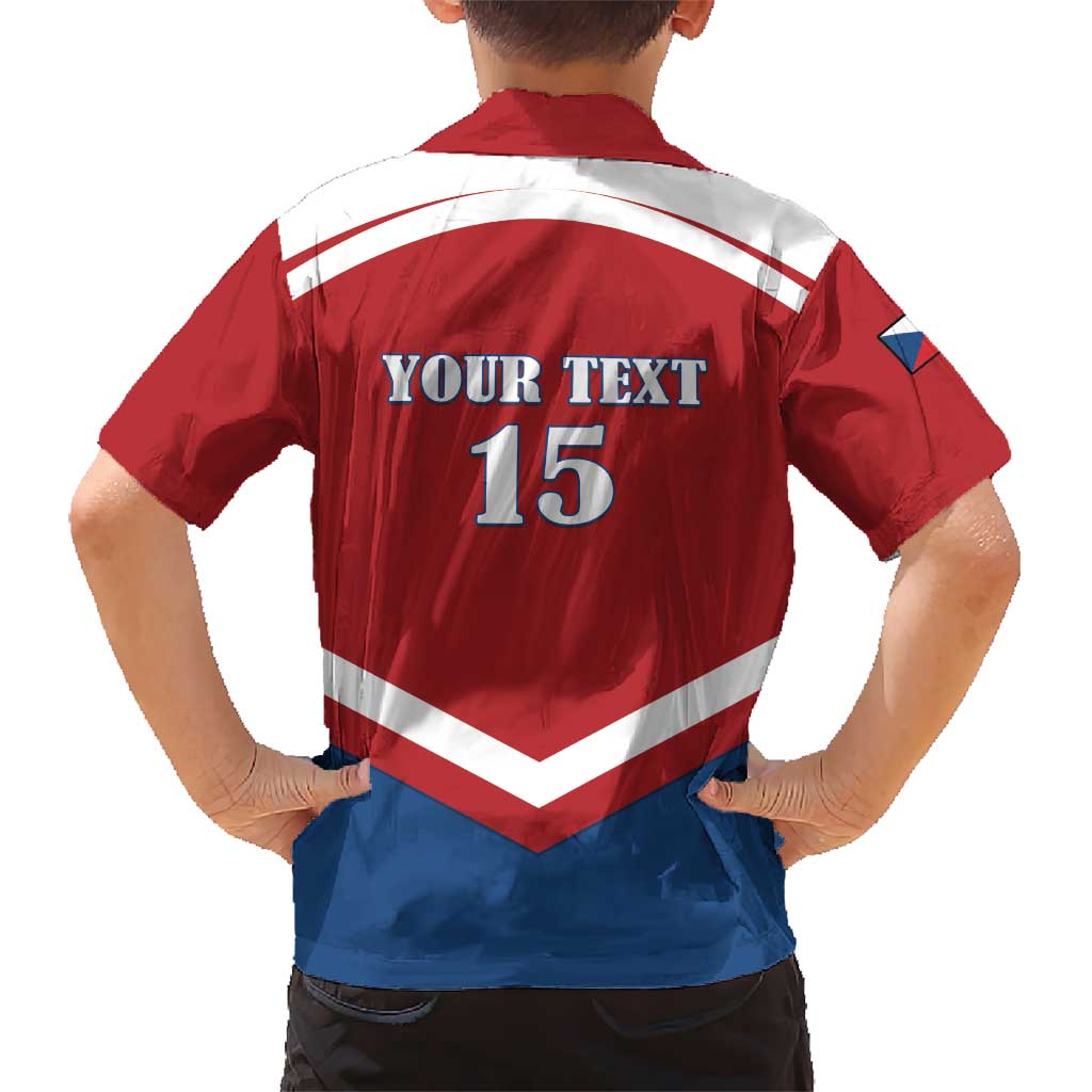 Custom Czech Ice Hockey 2026 Kid Hawaiian Shirt Go Champions