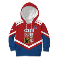 Custom Czech Ice Hockey 2026 Kid Hoodie Go Champions