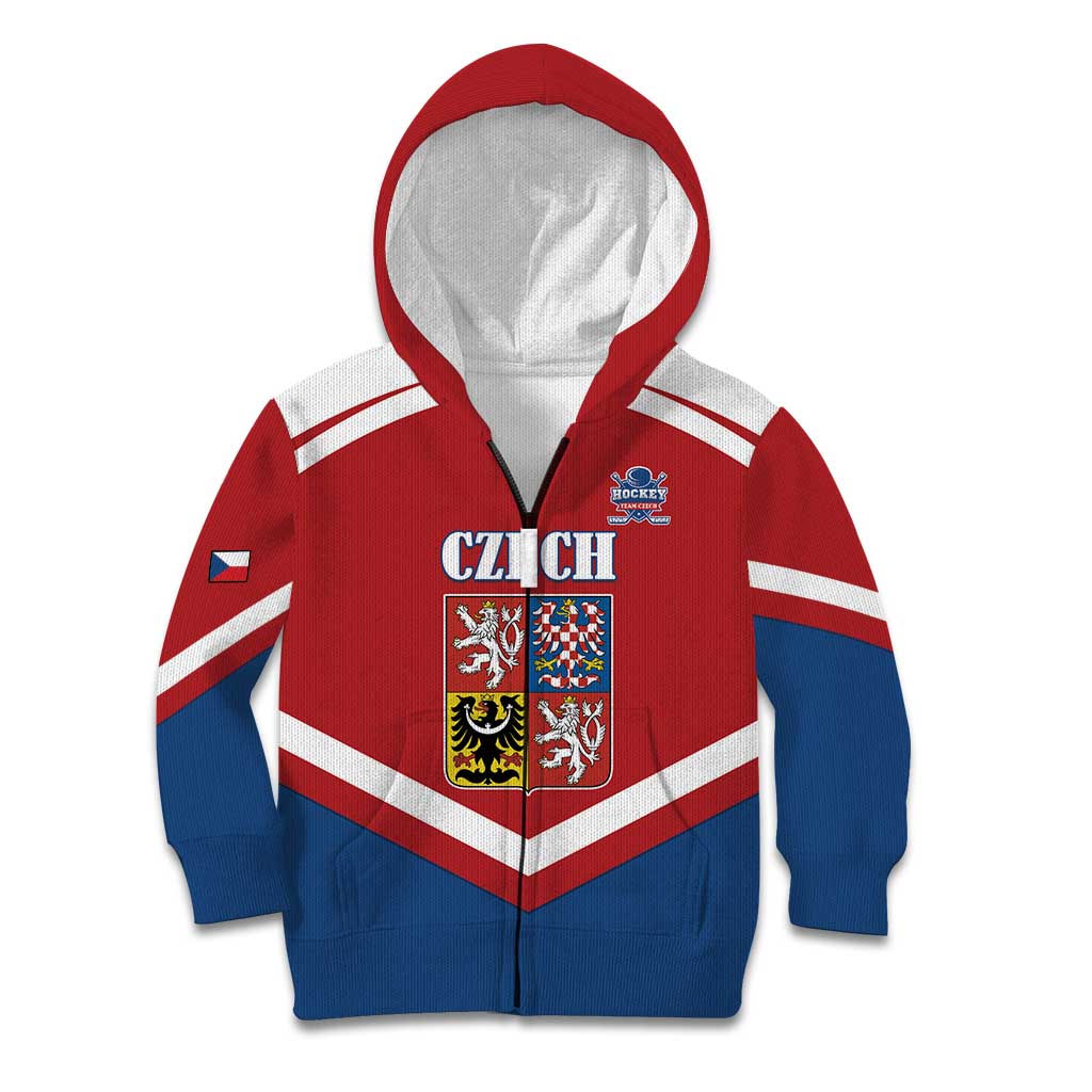 Custom Czech Ice Hockey 2026 Kid Hoodie Go Champions