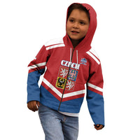 Custom Czech Ice Hockey 2026 Kid Hoodie Go Champions