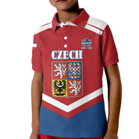 Custom Czech Ice Hockey 2026 Kid Polo Shirt Go Champions