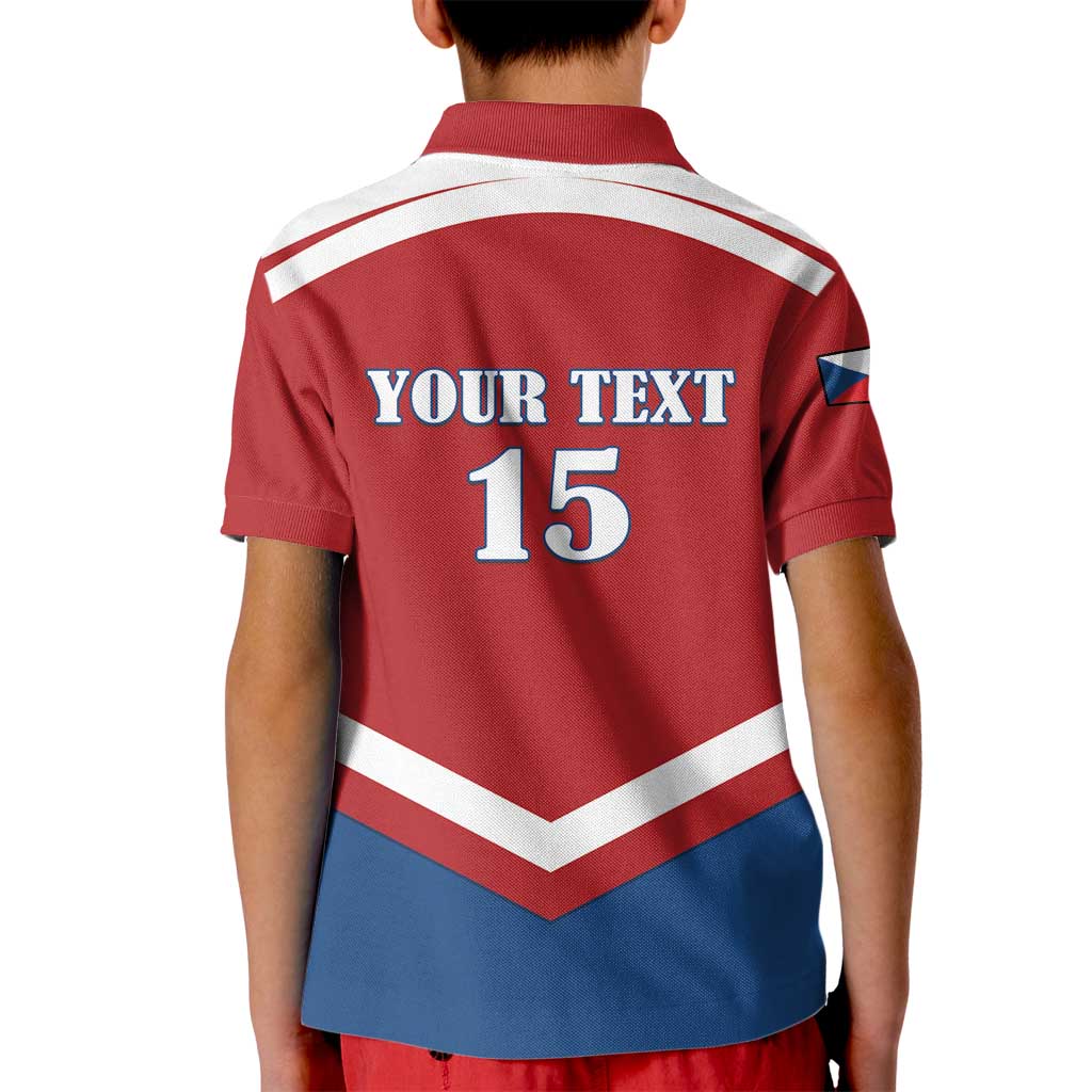 Custom Czech Ice Hockey 2026 Kid Polo Shirt Go Champions