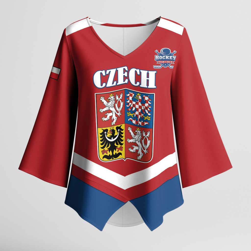 Custom Czech Ice Hockey 2026 Kimono Sleeve Blouse Go Champions