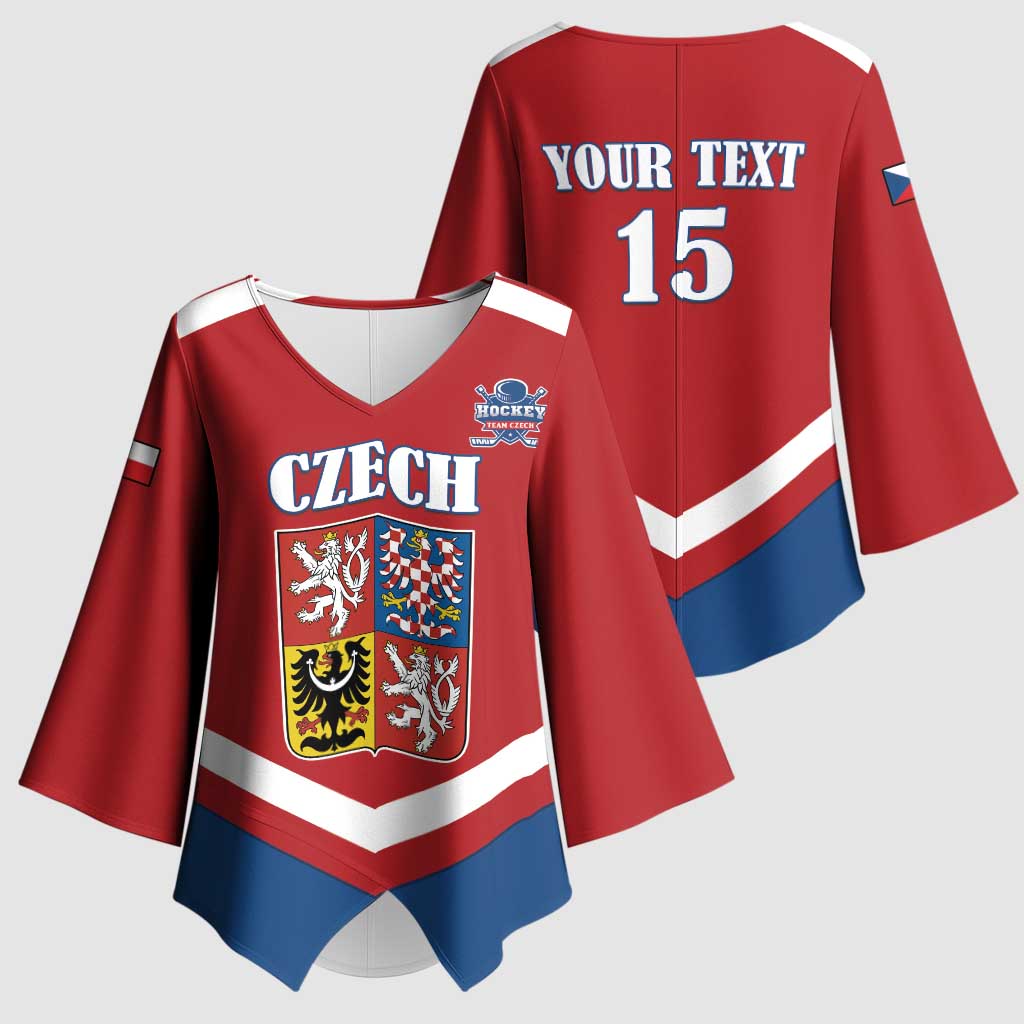 Custom Czech Ice Hockey 2026 Kimono Sleeve Blouse Go Champions