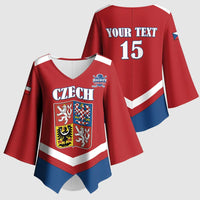 Custom Czech Ice Hockey 2026 Kimono Sleeve Blouse Go Champions