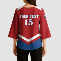 Custom Czech Ice Hockey 2026 Kimono Sleeve Blouse Go Champions