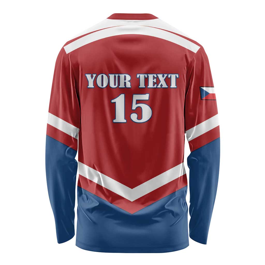 Custom Czech Ice Hockey 2026 Long Sleeve Shirt Go Champions