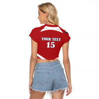 Custom Czech Ice Hockey 2026 Raglan Cropped T Shirt Go Champions