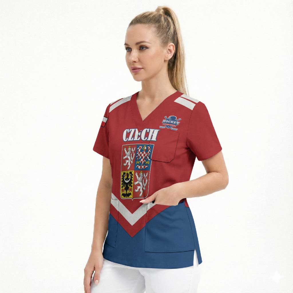 Custom Czech Ice Hockey 2026 Scrub Top Go Champions