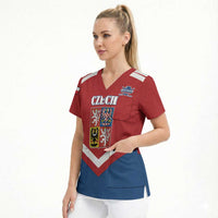 Custom Czech Ice Hockey 2026 Scrub Top Go Champions