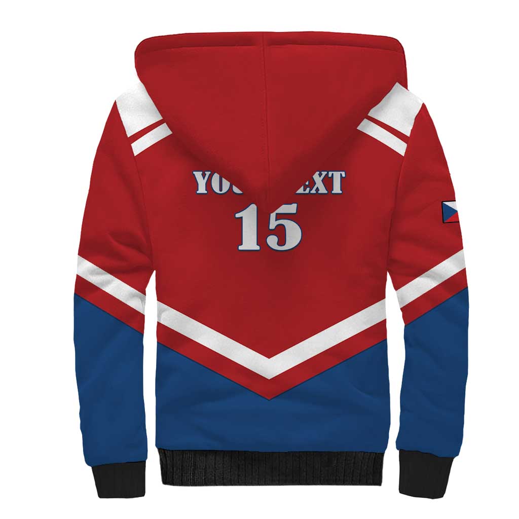 Custom Czech Ice Hockey 2026 Sherpa Hoodie Go Champions