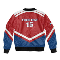 Custom Czech Ice Hockey 2026 Sleeve Zip Bomber Jacket Go Champions