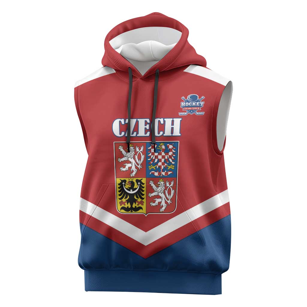 Custom Czech Ice Hockey 2026 Sleeveless Hoodie Go Champions