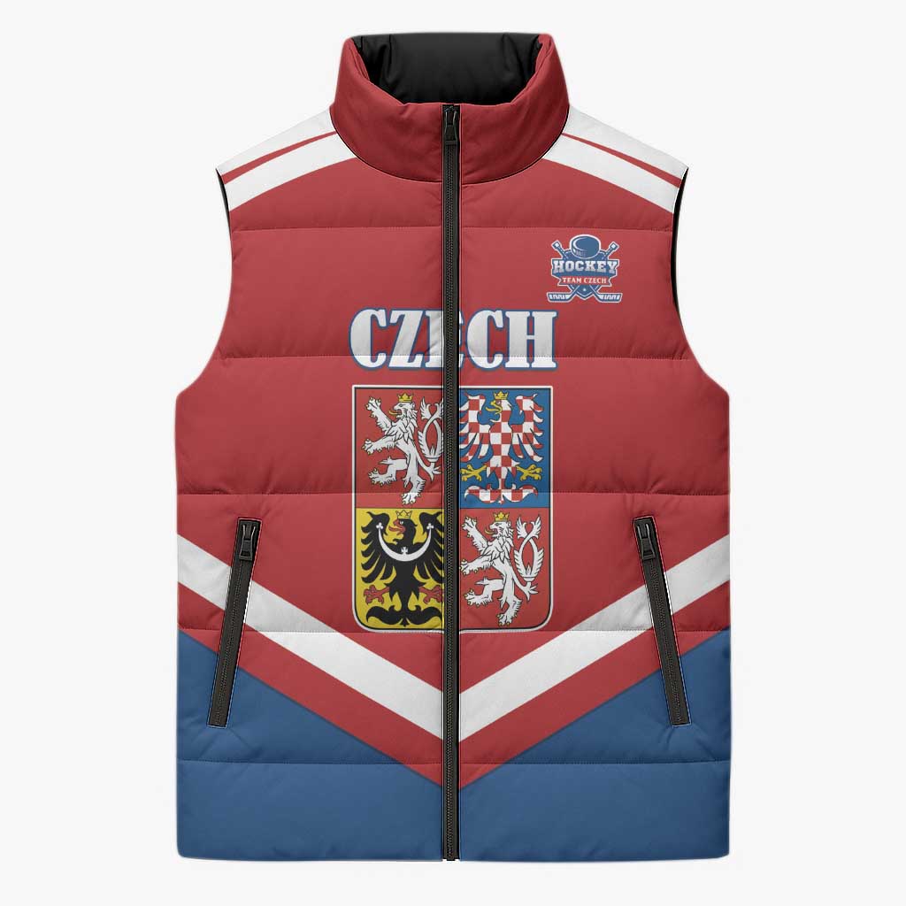 Custom Czech Ice Hockey 2026 Sleeveless Puffer Jacket Go Champions