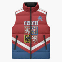 Custom Czech Ice Hockey 2026 Sleeveless Puffer Jacket Go Champions