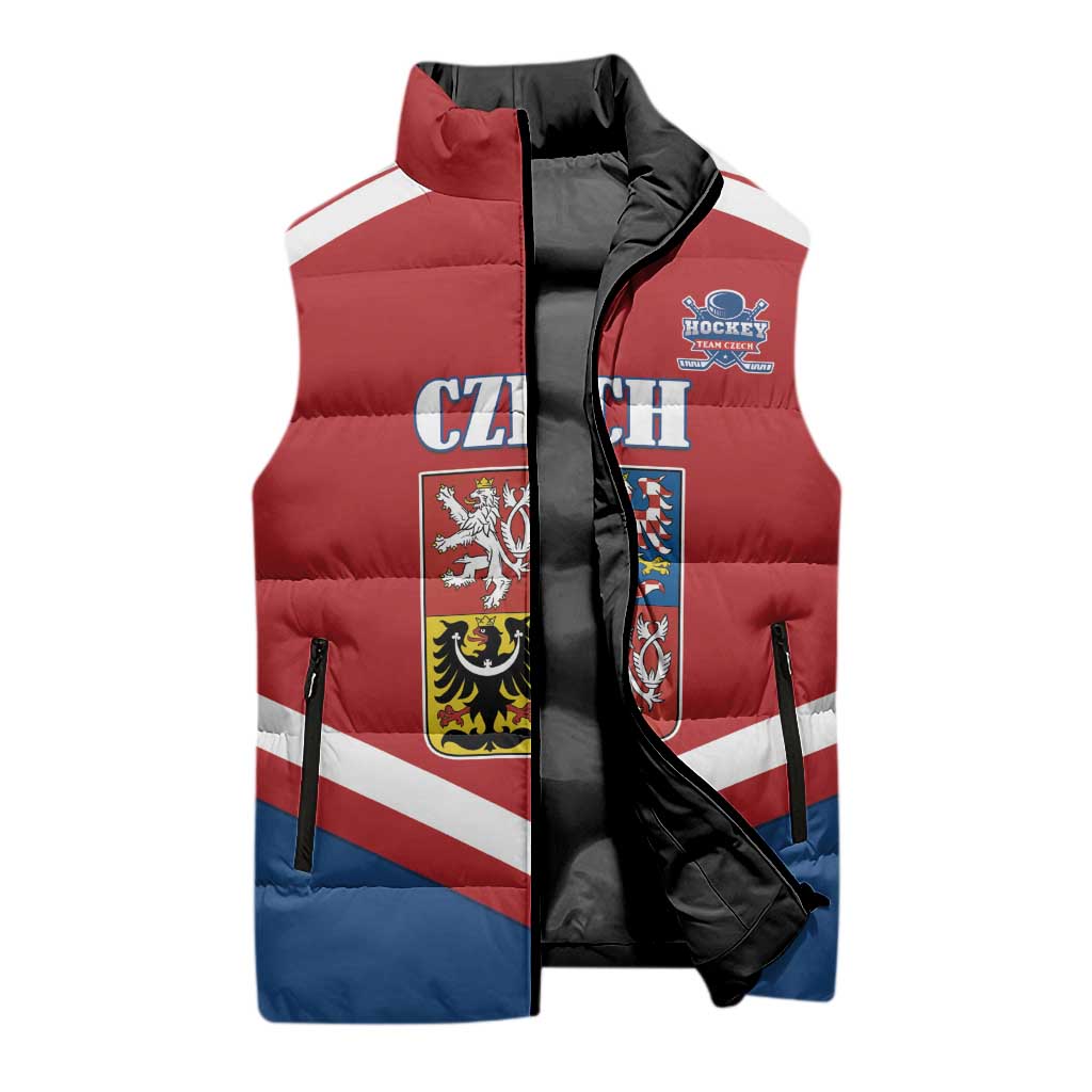 Custom Czech Ice Hockey 2026 Sleeveless Puffer Jacket Go Champions