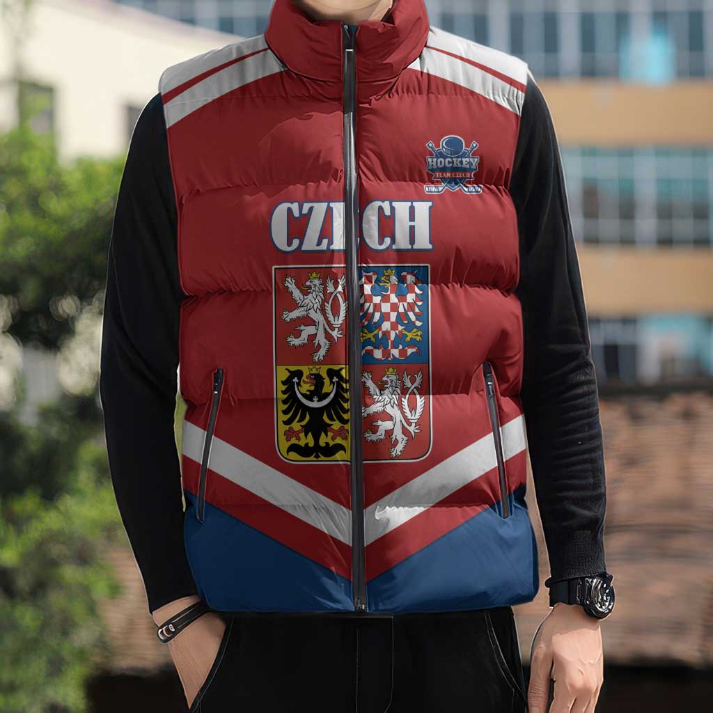 Custom Czech Ice Hockey 2026 Sleeveless Puffer Jacket Go Champions