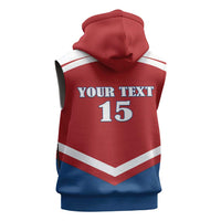 Custom Czech Ice Hockey 2026 Sleeveless Zip Hoodie Go Champions