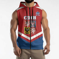 Custom Czech Ice Hockey 2026 Sleeveless Zip Hoodie Go Champions