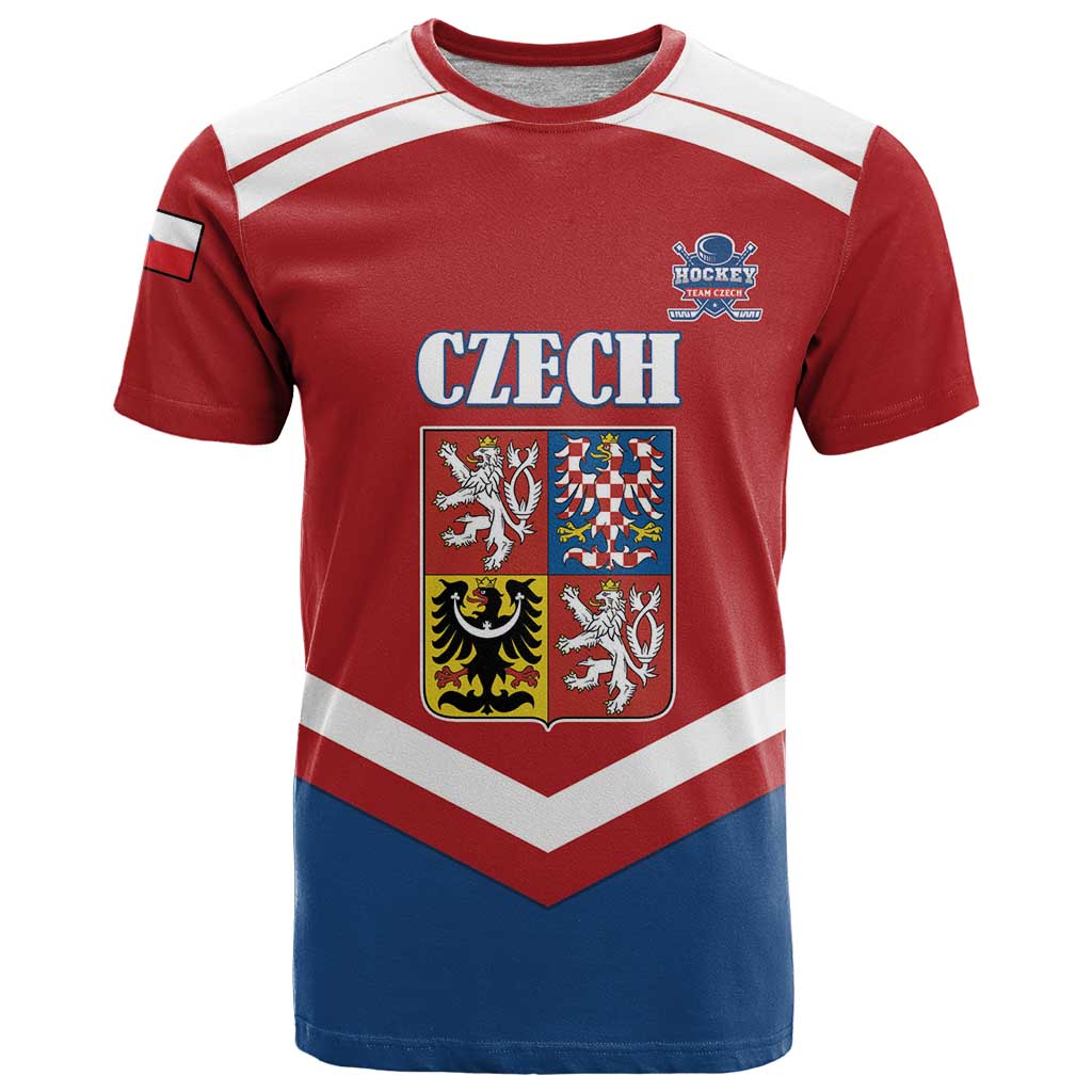 Custom Czech Ice Hockey 2026 T Shirt Go Champions